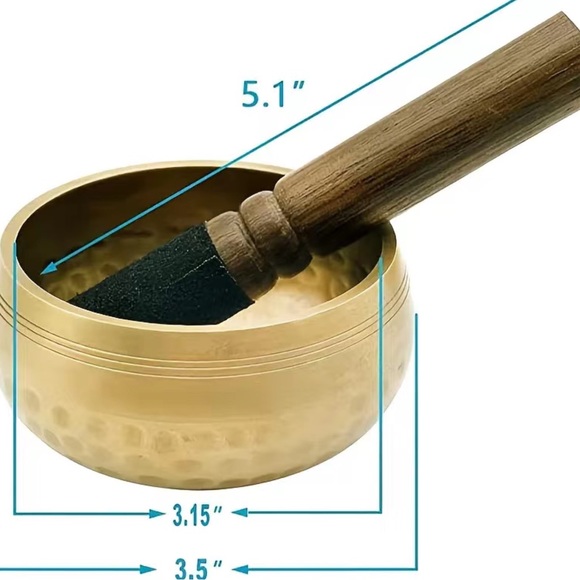 Hammered brass singing bowl - Picture 6 of 7